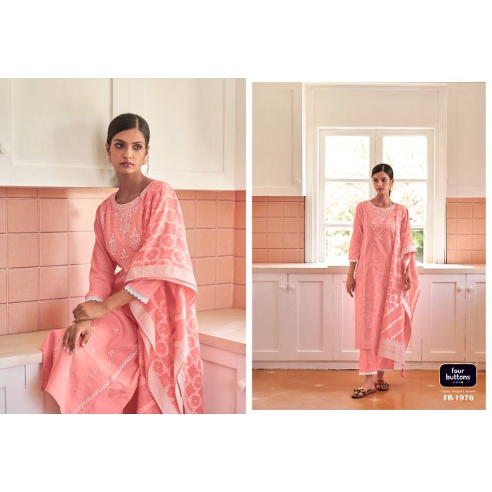 Four Buttons Falak Cotton Kurtis